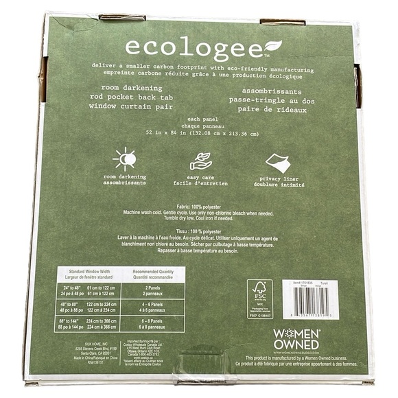 Silk Home Ecologee Total Blackout Curtain 2-Panel - Picture 4 of 4